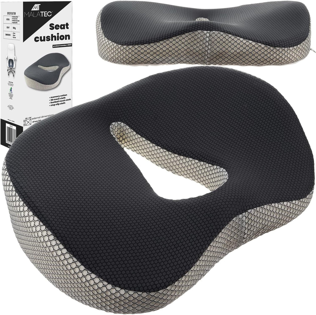 Malatec Orthopedic Chair Cushion for Ultimate Comfort and Support - Yelvio