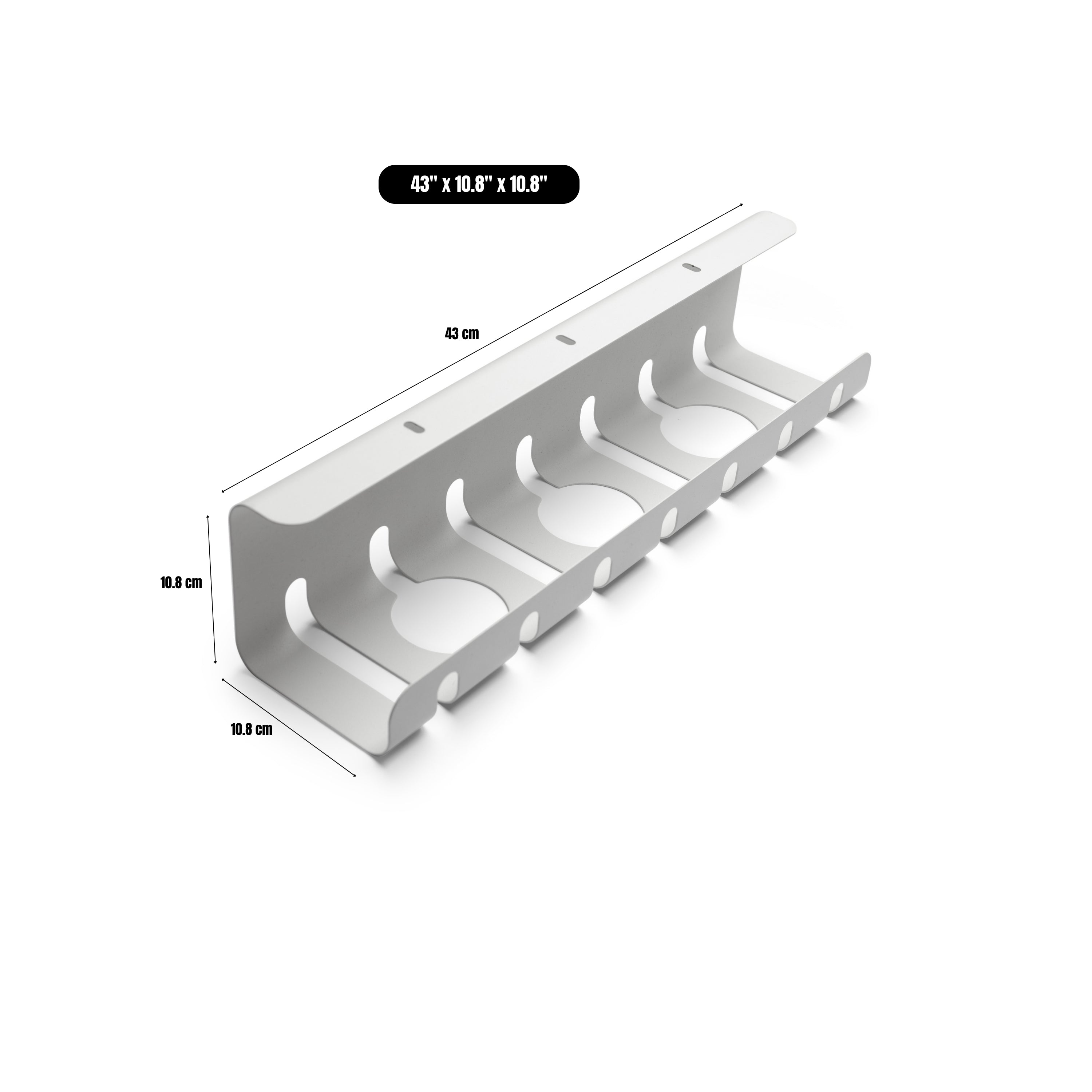Yelvio Under-Desk Cable Management Tray | No-Drill (2 Pcs)