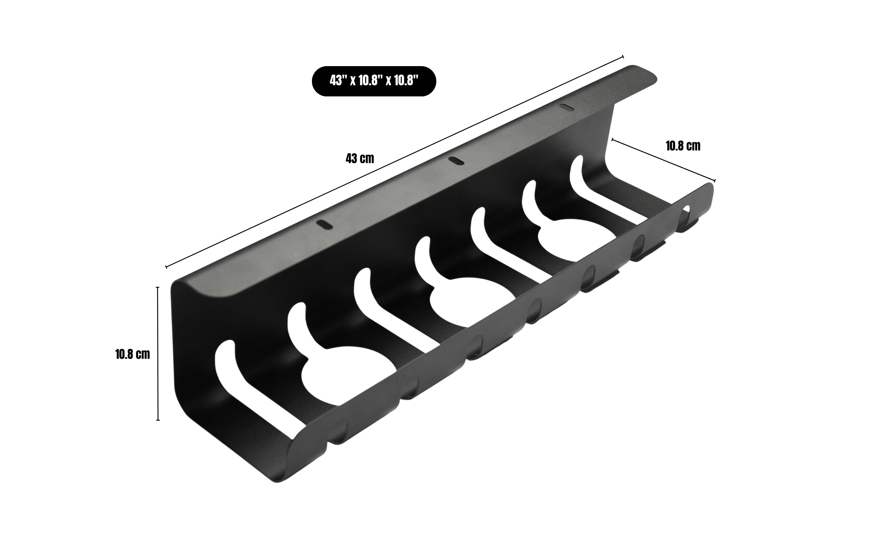 Yelvio Under-Desk Cable Management Tray | No-Drill (2 Pcs)